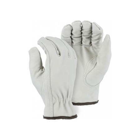 General Work Products Leather Drivers Gloves, 100% Grain Cowhide Leather, Keystone Thumb Thumb, Beige, Small G8834S